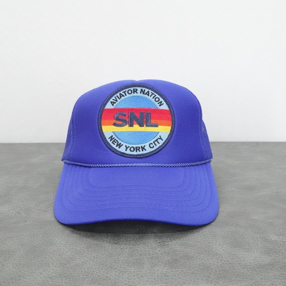 Aviator Nation SNL Hat Blue Trucker Snapback Cap Saturday Night Live NYC